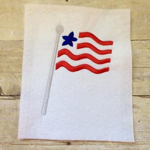 USA Flag satin stitch machine embroidery design