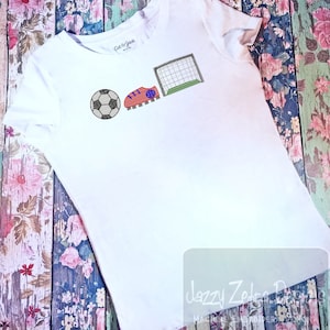 Trio Soccer Sketch Machine Embroidery Design