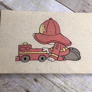 Little Firefighter Sketch Machine Embroidery Design
