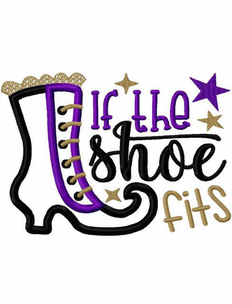 If the shoes fits saying Halloween appliqué machine embroidery design image 4