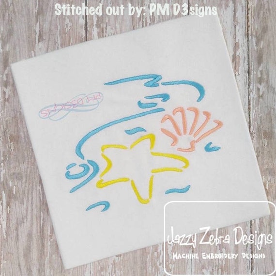 Seashell Font 62 Machine Embroidery Font Designs
