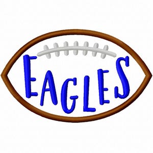 Eagles football appliqué embroidery design