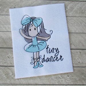 Ballerina sketch machine embroidery design