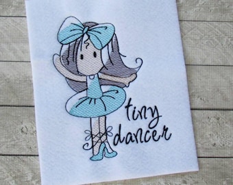 Ballerina sketch machine embroidery design