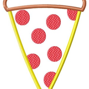 Slice of Pepperoni Pizza applique machine embroidery design image 3