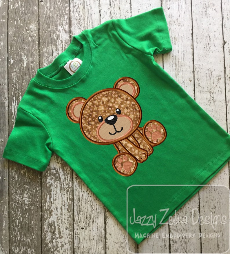 Bear Appliqué Machine Embroidery Design image 3