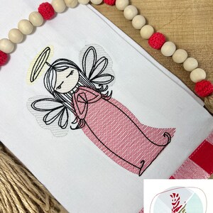 Angel sketch machine embroidery design