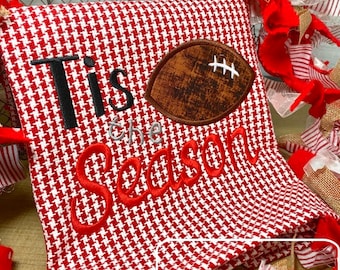 Tis the football season appliqué machine embroidery design