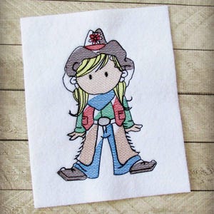 Cowgirl Sketch Machine Embroidery Design