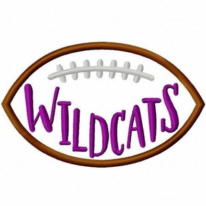 Wildcats football appliqué machine embroidery design