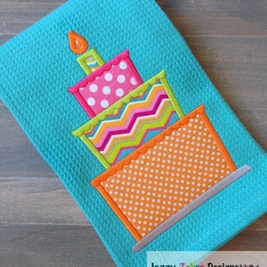 3 Tier Cake Appliqué Machine Embroidery Design