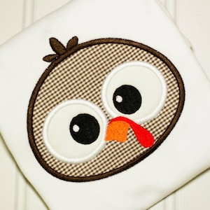 Turkey face appliqué machine embroidery Design