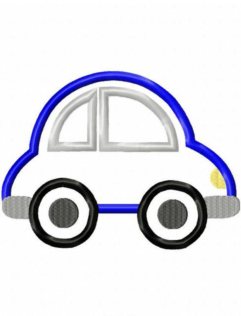 Car Applique Machine Embroidery Design Etsy
