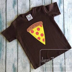 Slice of Pepperoni Pizza applique machine embroidery design image 2