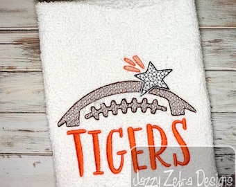 Tigers football machine embroidery design