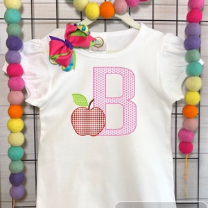 Motif Letters with apple font machine embroidery design