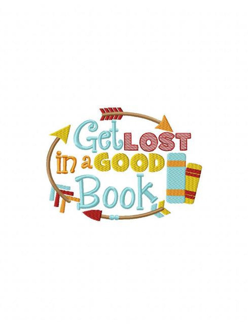 Get Lost in a Good Book Saying Machine Embroidery Design Etsy