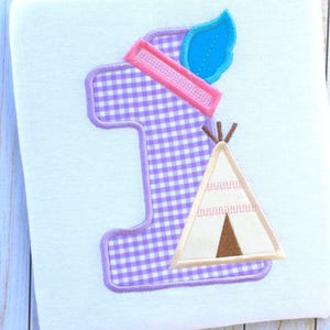 Teepee 1st Birthday Appliqué Machine Embroidery Design