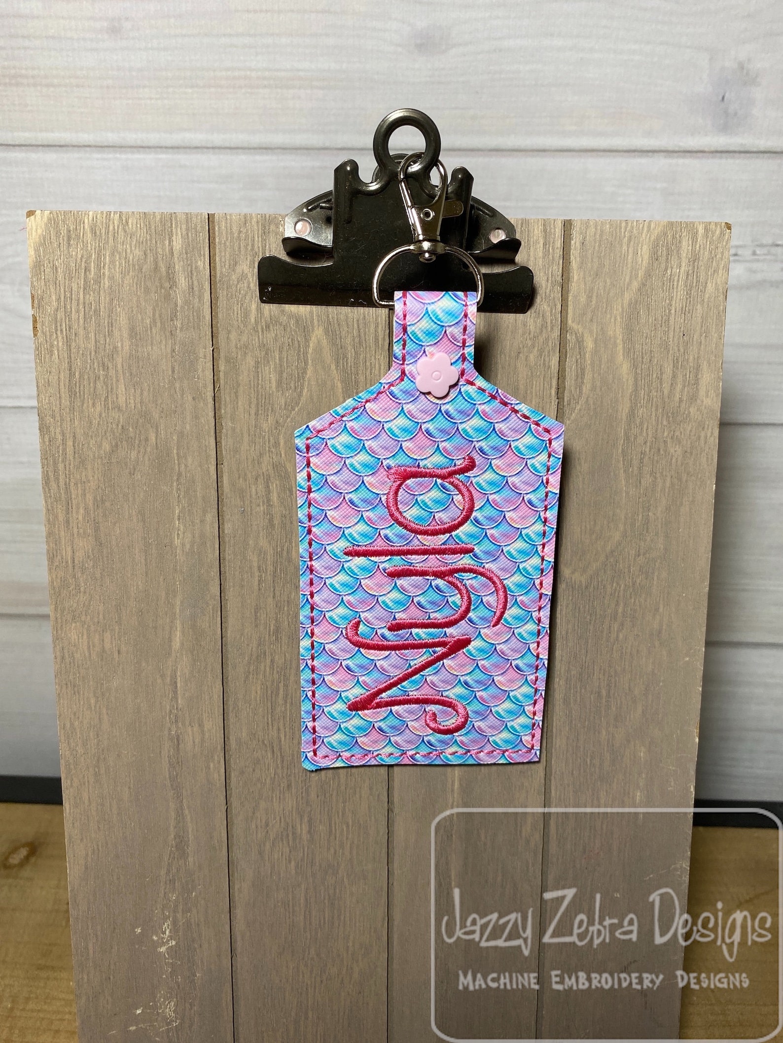 Luggage Tag in the Hoop Machine Embroidery Design Etsy