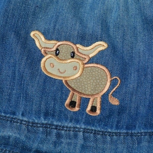 Longhorn Applique Machine Embroidery Design