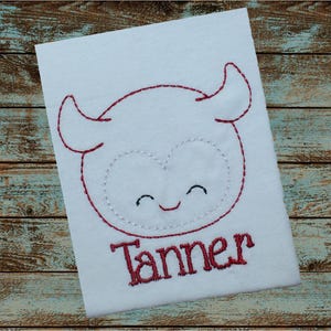 Devil vintage stitch machine embroidery design