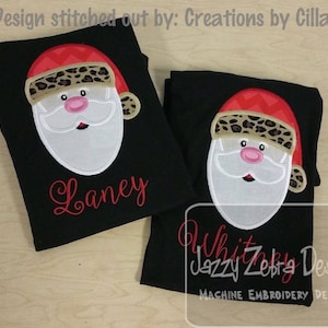 Santa appliqué machine embroidery design