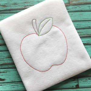 Apple vintage stitch machine embroidery design