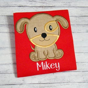 Puppy applique machine embroidery design