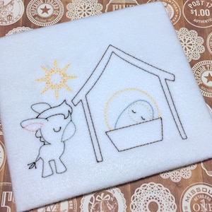 Stickdatei für die Stickmaschine mit Weihnachtskrippe
