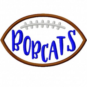 Bobcats football appliqué machine embroidery design