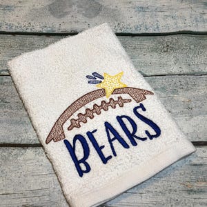 Bears football machine embroidery design