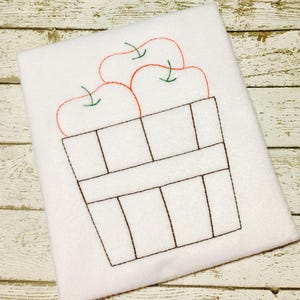 Apple Basket vintage stitch machine embroidery design