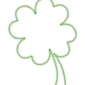 Shamrock vintage stitch appliqué machine embroidery design