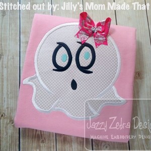 Lil&#39; Ghost Applique machine embroidery design