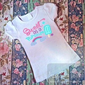 Sweet as a Popsicle saying appliqué machine embroidery design