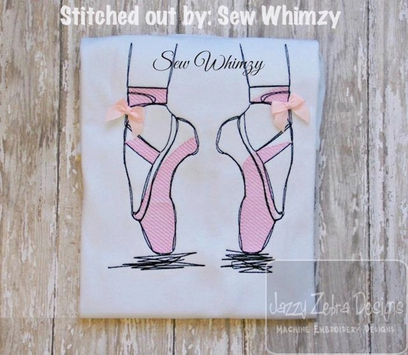ballet shoes sketch machine embroidery design - instant download design