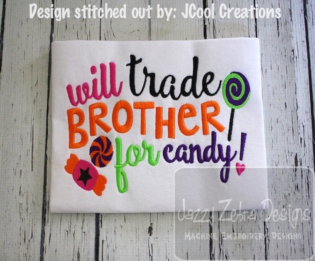 Will Trade Brother für Candy Spruch Halloween Etsy.de