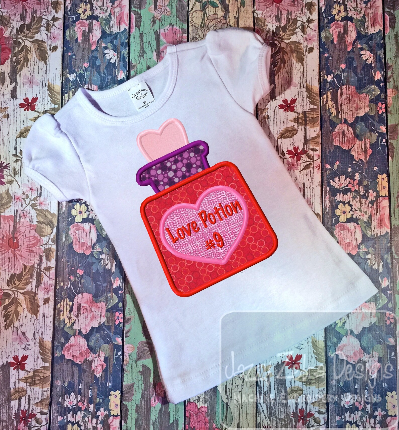 Love potion appliqu jessecmault design valentines day  etsy