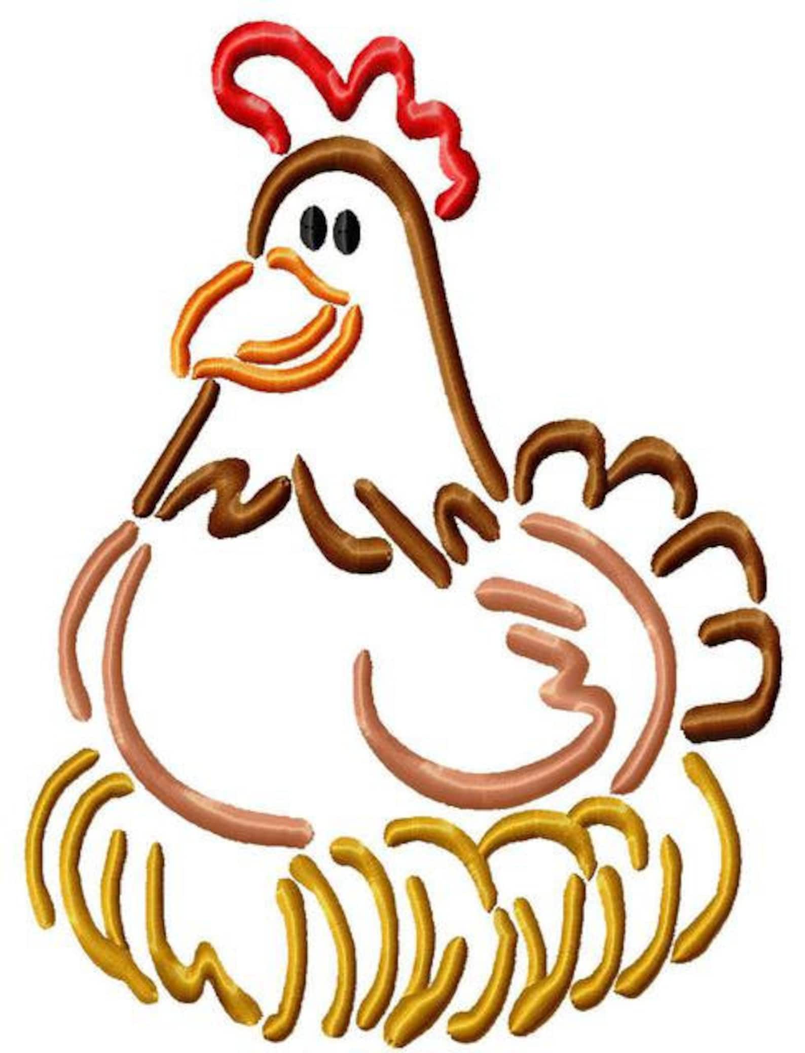 Chicken machine Embroidery Design instant download design Etsy