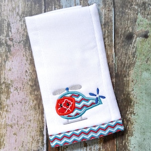 Helicopter with face appliqué machine embroidery design