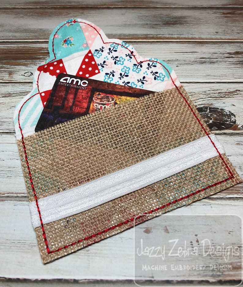 Gift card holder envelop in the hoop machine embroidery design Etsy