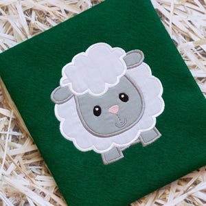 Sheep applique machine embroidery design