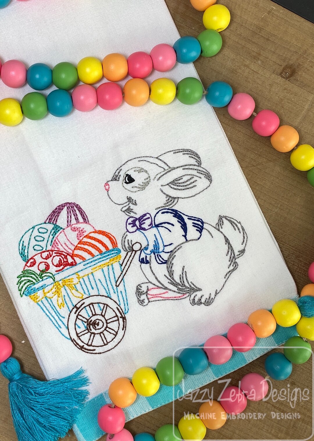 Easter Bunny Vintage Stitch Machine Embroidery Design - Etsy