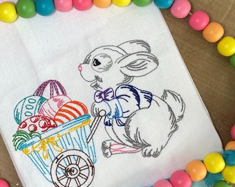 Easter Bunny vintage stitch machine Embroidery Design