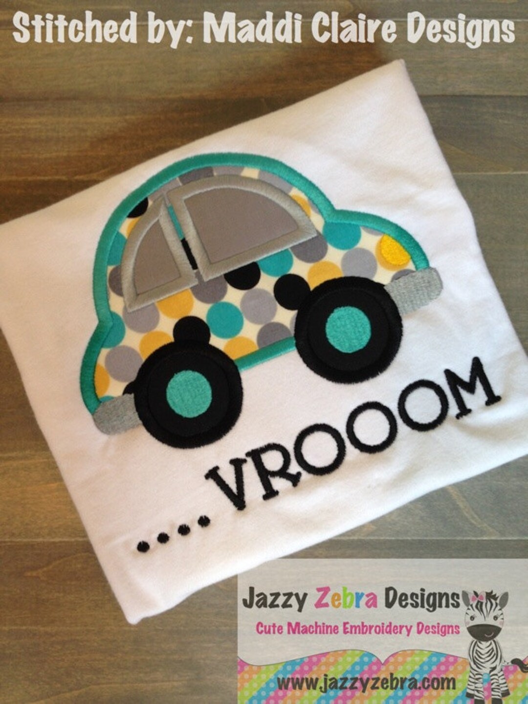 Car Applique Machine Embroidery Design Etsy