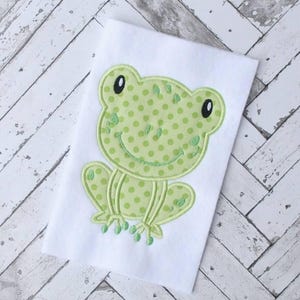 Frog applique machine embroidery design