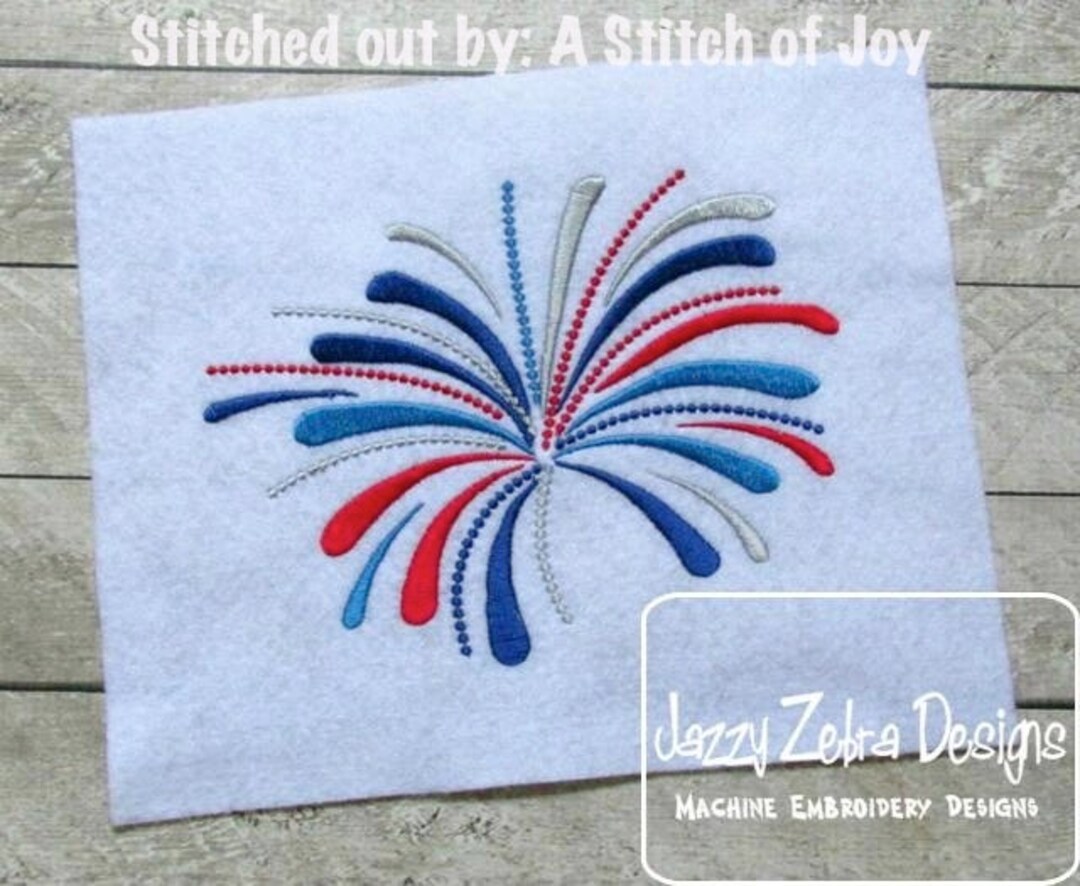 Fireworks in the Sky Satin Stitch Machine Embroidery Design - Etsy Sweden