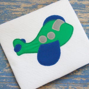 Airplane vintage stitch appliqué machine embroidery design