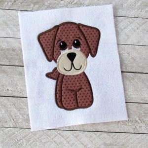 Dog applique machine embroidery design