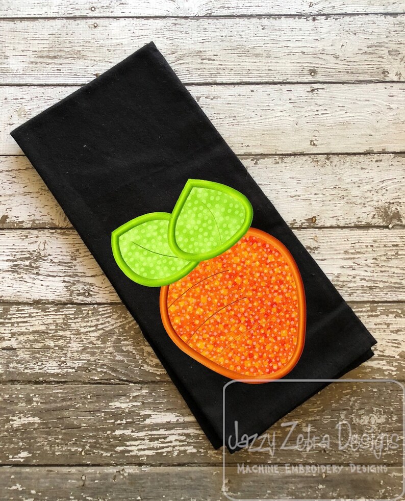 Carrot Applique machine embroidery design image 6